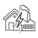 icono electricidad para cada tipo de inmueble residencial comercial e industrial